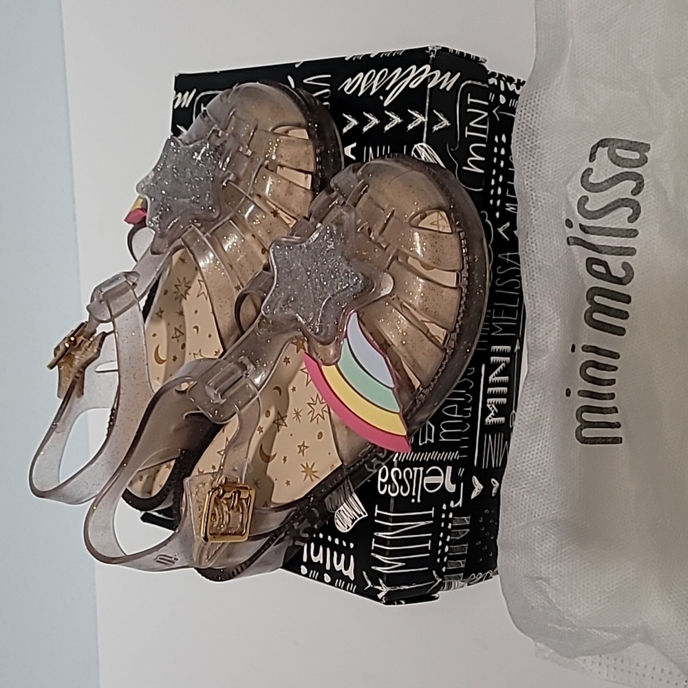 Mini Melissa rainbow sandals size 10 New